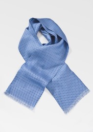 Patterned Scarf in Muted Blue