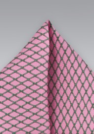 Graphic Pink and Green Pocket Square