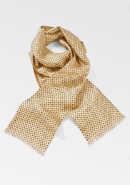 Stunning Vibrant Yellow Man's Scarf