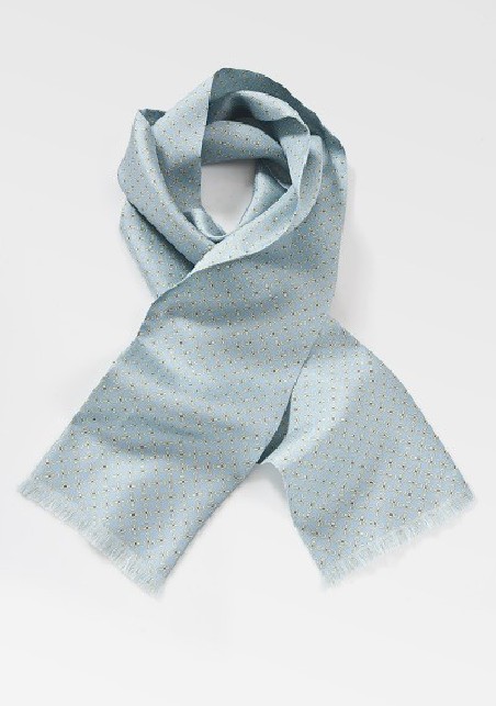 Mens Designer Scarf in Light Blues