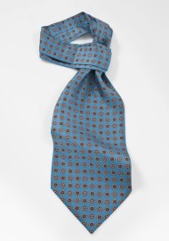 Emblem Pattered Ascot in Teal