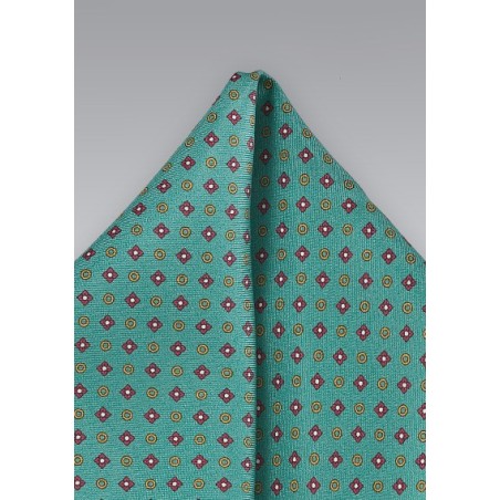 Emerald Green Silk Pocket Square