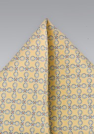 Art Deco Pocket Square in Sorbet Yellows