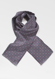 Geometric Patterned Scarf in Graphite Grey