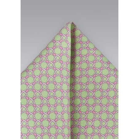 Silk Lime Green Pocket Square