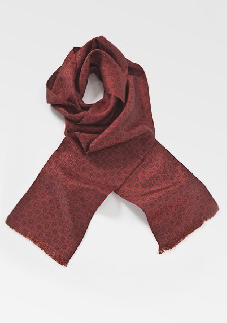 Traditional Gemstone Scarf in Burgundy Reds