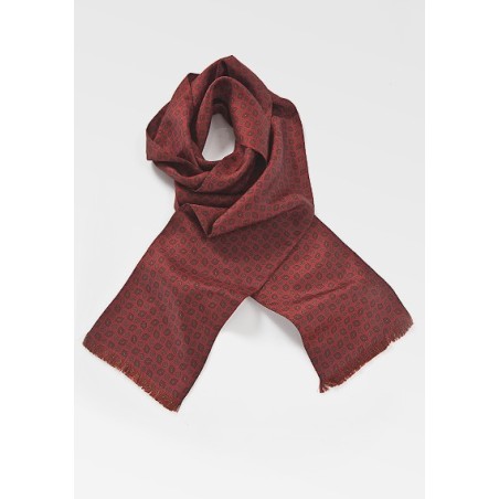Traditional Gemstone Scarf in Burgundy Reds