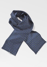 Ornate Diamond Scarf in Dark Blue