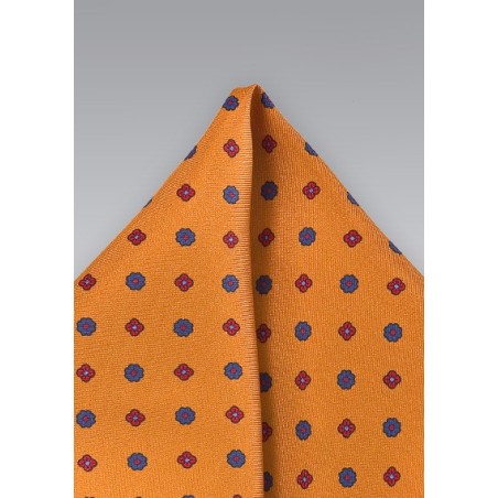 Classic Burnt Orange Pocket Square