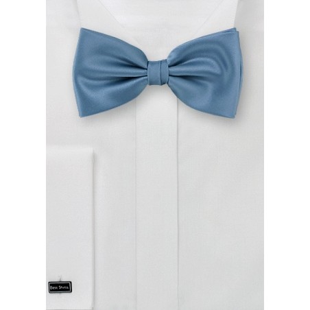 Solid Hued Bow Tie in Mediterranean Blue