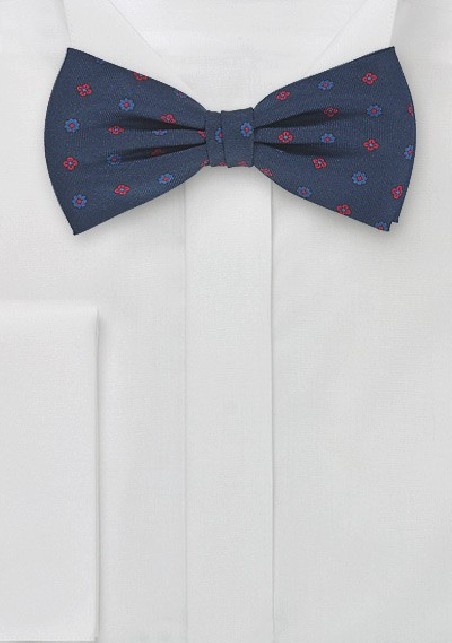 Dapper Bow Tie in Navy and Red