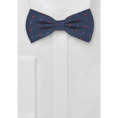 Dapper Bow Tie in Navy and Red