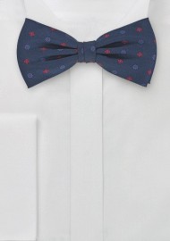 Dapper Bow Tie in Navy and Red