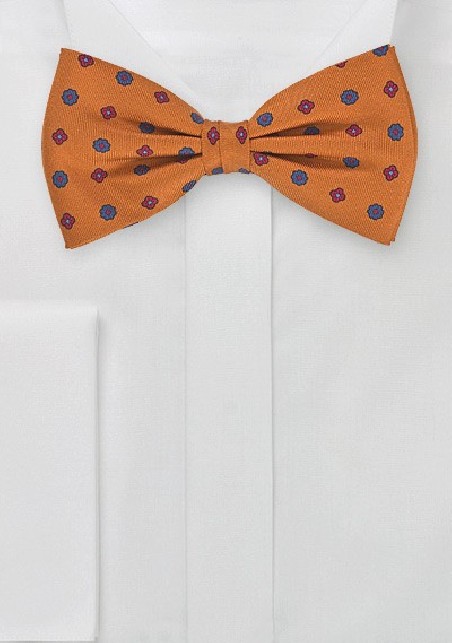 Pre-tied Bowtie in Tangerine Orange