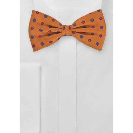 Pre-tied Bowtie in Tangerine Orange
