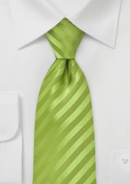 Extra Long Apple Green Tie