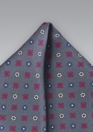 Classicaly Patterned Silk Pocket Square