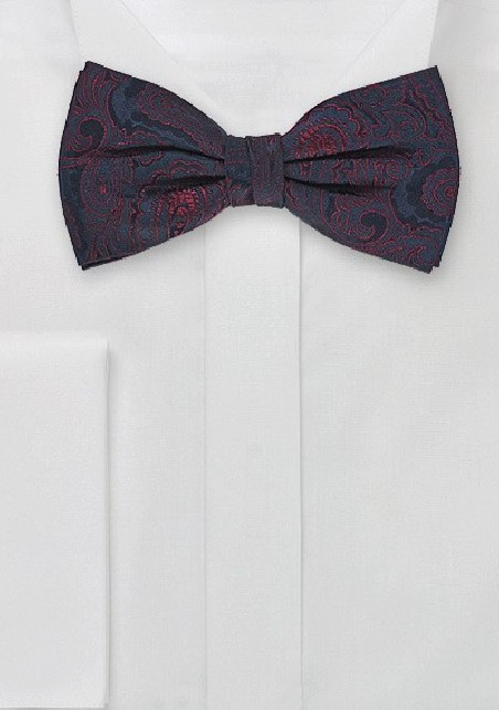 Silk Bow Tie in Paisley