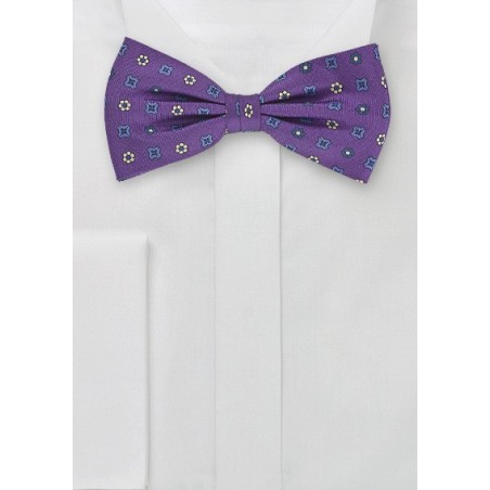 Violet Bow Tie in Silk
