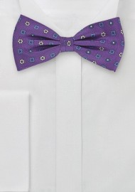 Violet Bow Tie in Silk