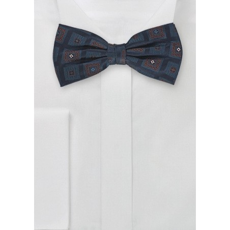 Silk Bow Tie in Navy Blue