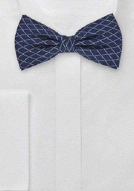 Modern Navy Blue Bow Tie