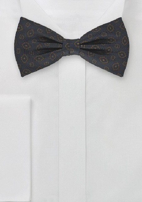 Silk Bow Tie in Dark Blue