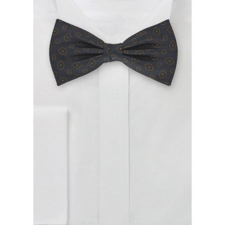 Silk Bow Tie in Dark Blue