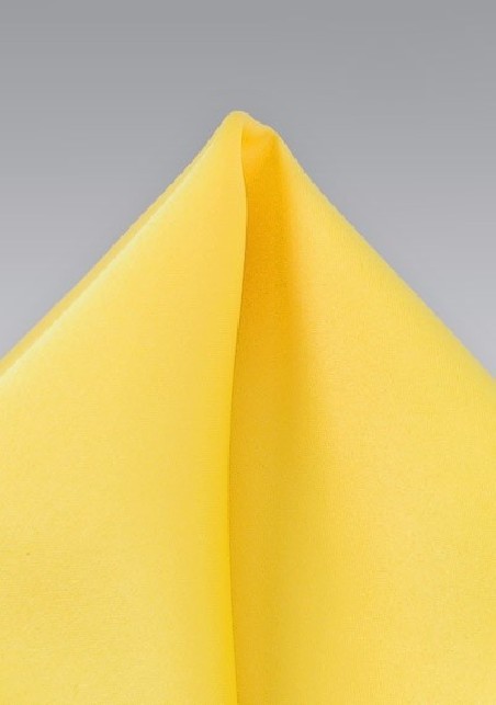 Bright Sunbeam Yellow Pocket Square