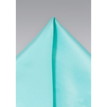 Solid Turquoise Blue Pocket Square