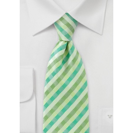 Spring Green Patterned Necktie
