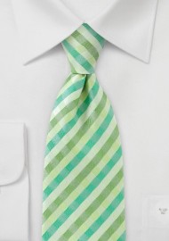 Spring Green Patterned Necktie
