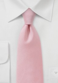 Ribbed Tie in Metallic Rose Petal Pink