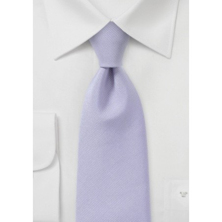 Ribbed Tie in Light Lavender