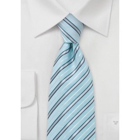 Wave Patterned Tie in Greys and Whites
