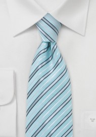 Wave Patterned Tie in Greys and Whites