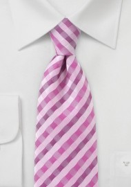 Spring Pink Check Tie