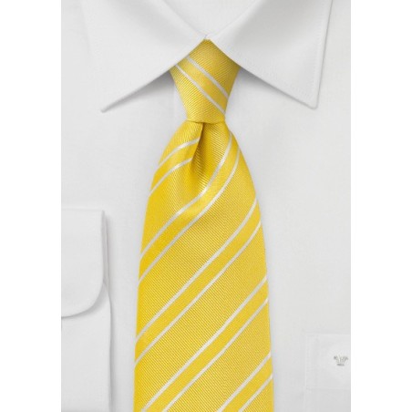 Neon Yellow and White Tie
