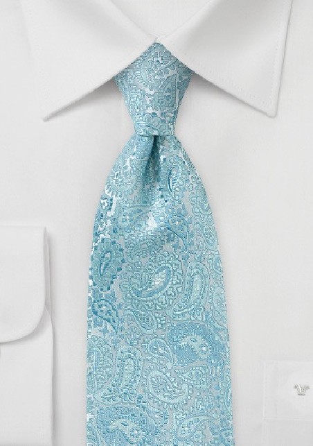 Art Deco Paisley in Cool Blues and Silvers