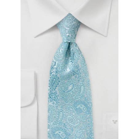 Art Deco Paisley in Cool Blues and Silvers