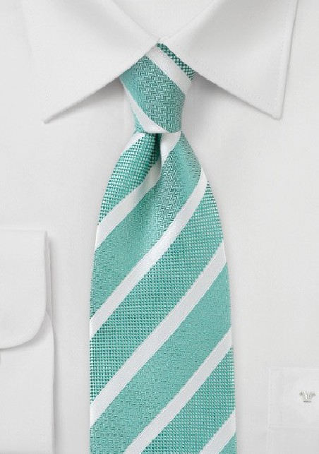 Jade Green Detailed Necktie