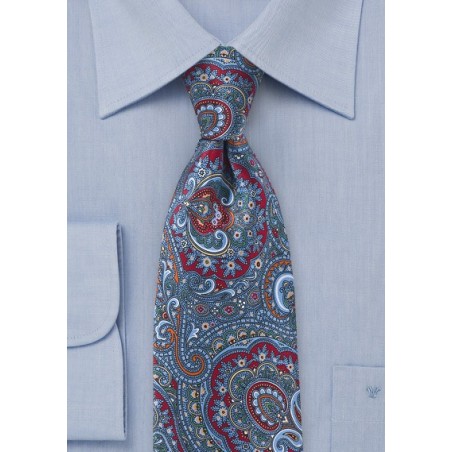 Modern Cut Paisley Necktie