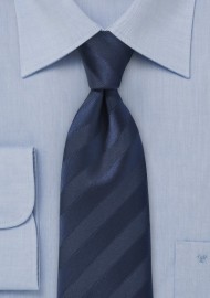 Classic Striped Navy Blue Necktie