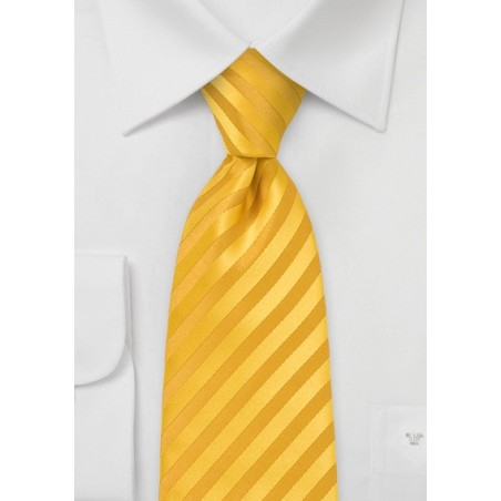 Bright Sun Yellow Tie in Kids Length
