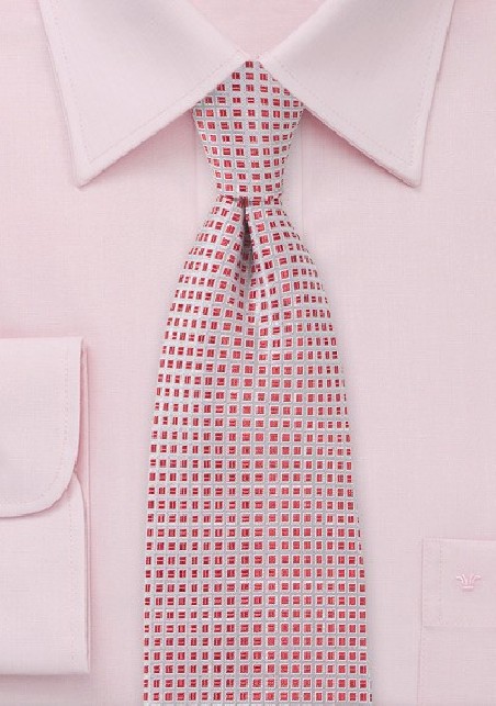 Persimmon and Silver Neck Tie