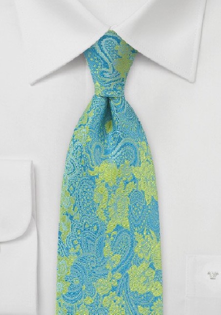 Pure Silk Paisley and Floral Tie