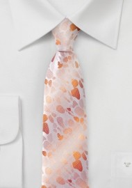 Peach Orange Skinny Tie