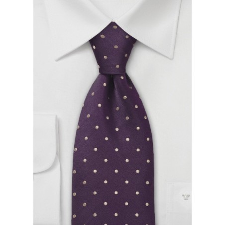Kid Sized Tie in Eggplant