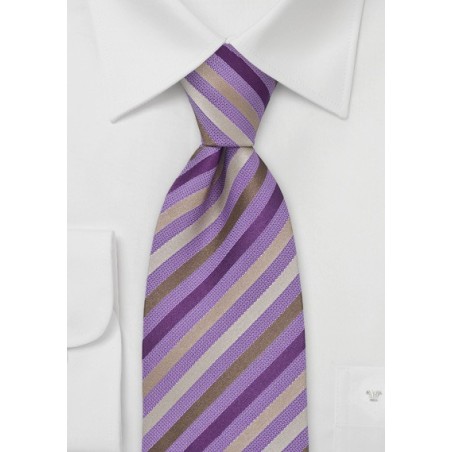 Pure Silk Wisteria Striped Tie
