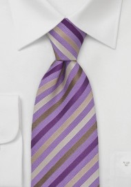 Pure Silk Wisteria Striped Tie